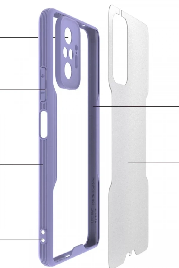 Xiaomi Redmi Note 10 Pro Kılıf Platin Silikon - Kırmızı