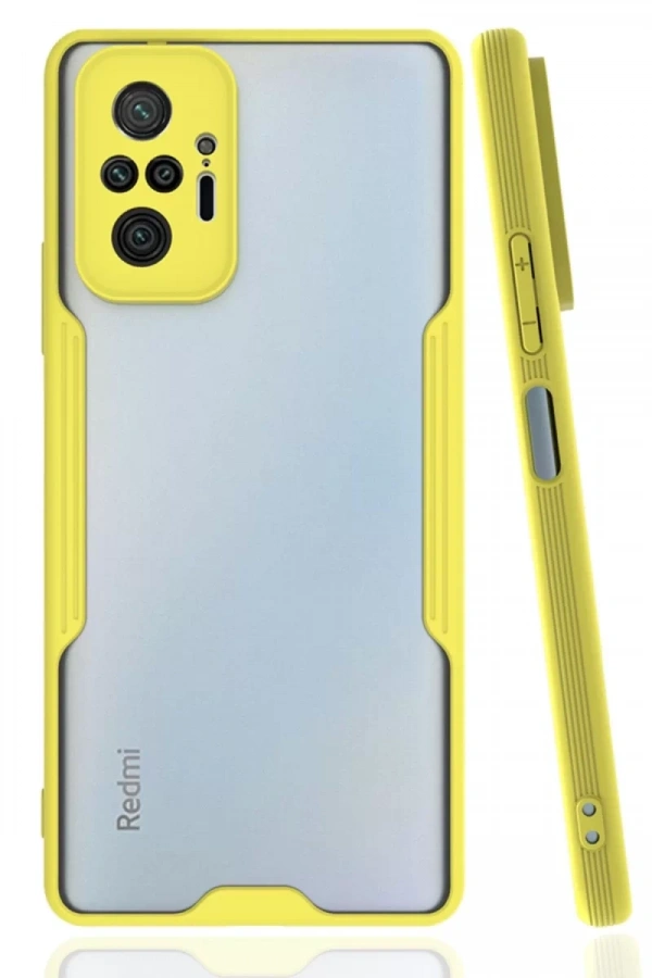 Xiaomi Redmi Note 10 Pro Kılıf Platin Silikon - Sarı