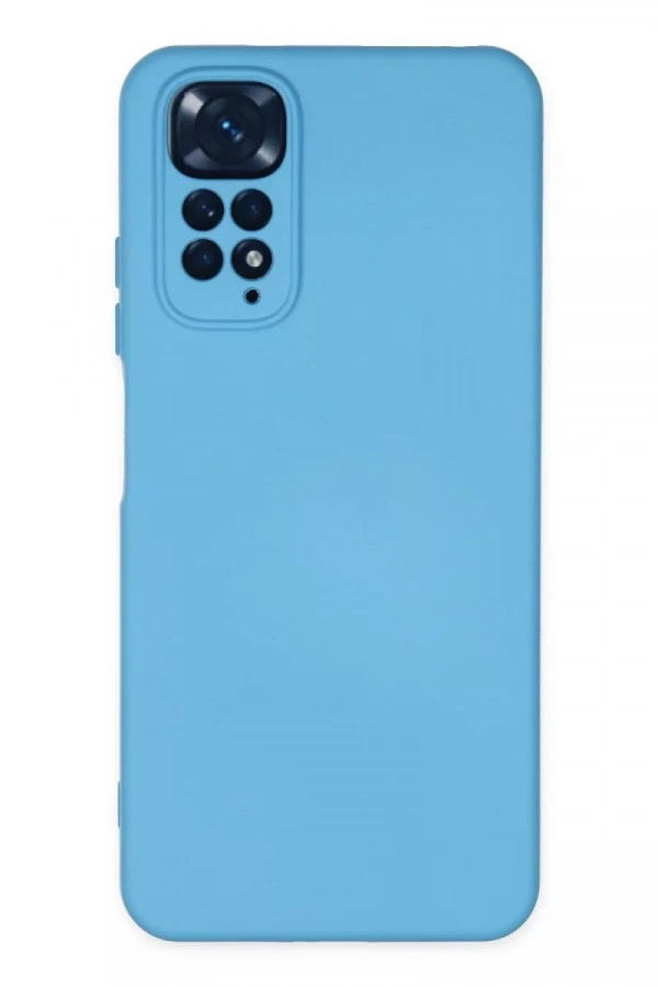 Xiaomi Redmi Note 11 Kılıf Nano içi Kadife Silikon - Mavi