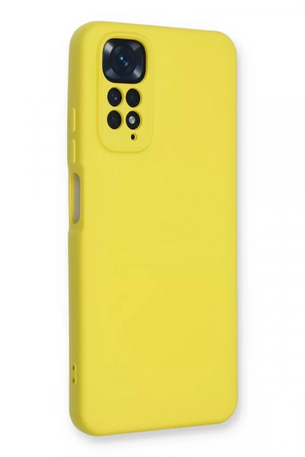 Xiaomi Redmi Note 11 Kılıf Nano içi Kadife Silikon - Sarı