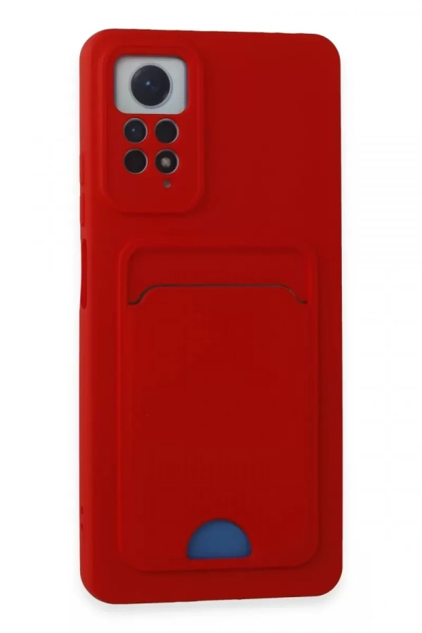 Xiaomi Redmi Note 11 Pro Kılıf Kelvin Kartvizitli Silikon - Kırmızı