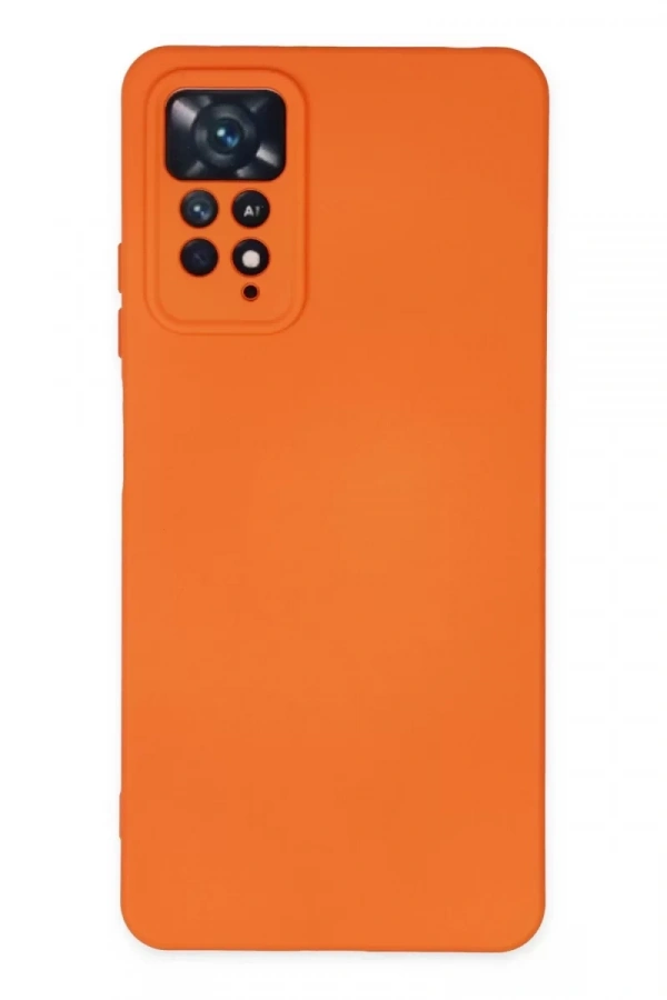Xiaomi Redmi Note 11 Pro Kılıf Nano içi Kadife Silikon - Turuncu