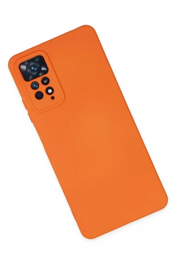 Xiaomi Redmi Note 11 Pro Kılıf Nano içi Kadife Silikon - Turuncu