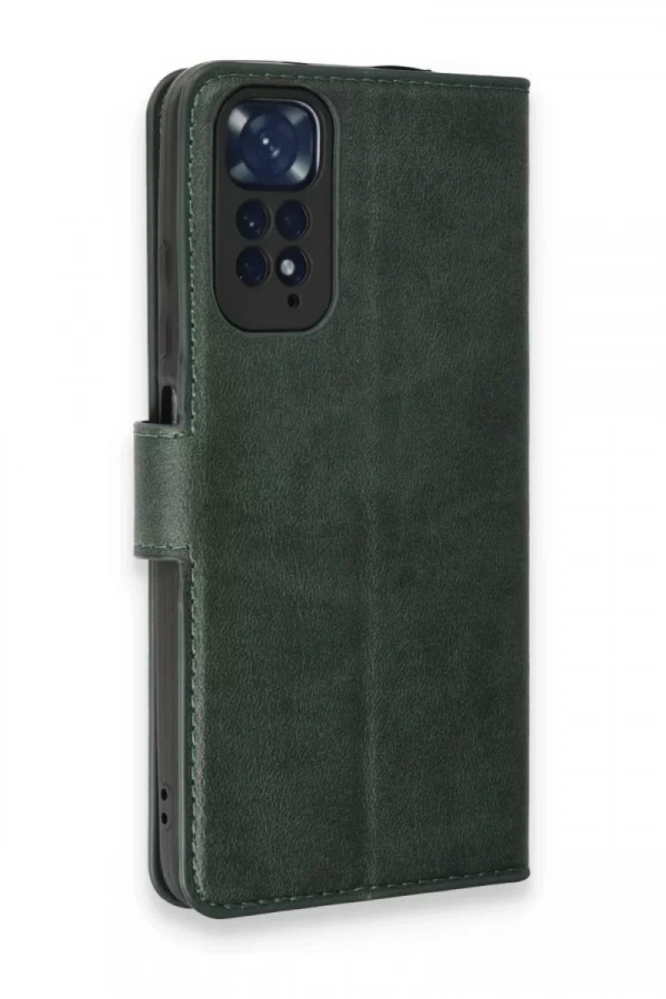 Xiaomi Redmi Note 11 Pro Kılıf Trend S Plus Kapaklı Kılıf - Yeşil