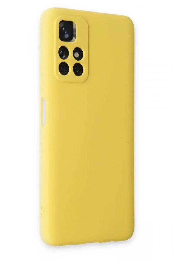 Xiaomi Redmi Note 11T Kılıf Nano içi Kadife Silikon - Sarı