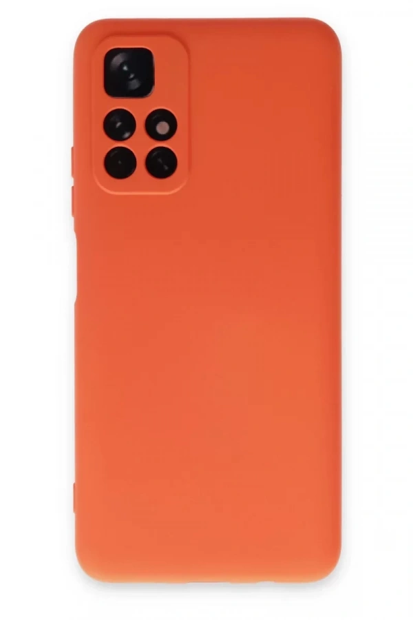 Xiaomi Redmi Note 11T Kılıf Nano içi Kadife Silikon - Turuncu