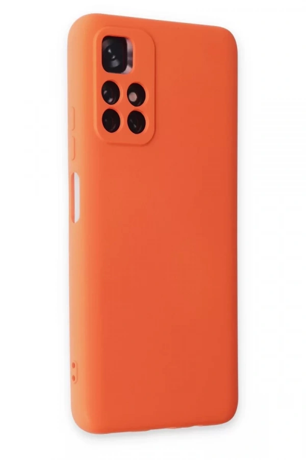 Xiaomi Redmi Note 11T Kılıf Nano içi Kadife Silikon - Turuncu