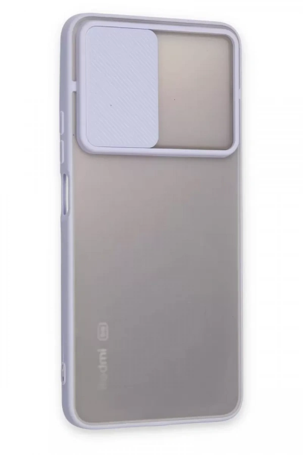 Xiaomi Redmi Note 11T Kılıf Palm Buzlu Kamera Sürgülü Silikon - Lila