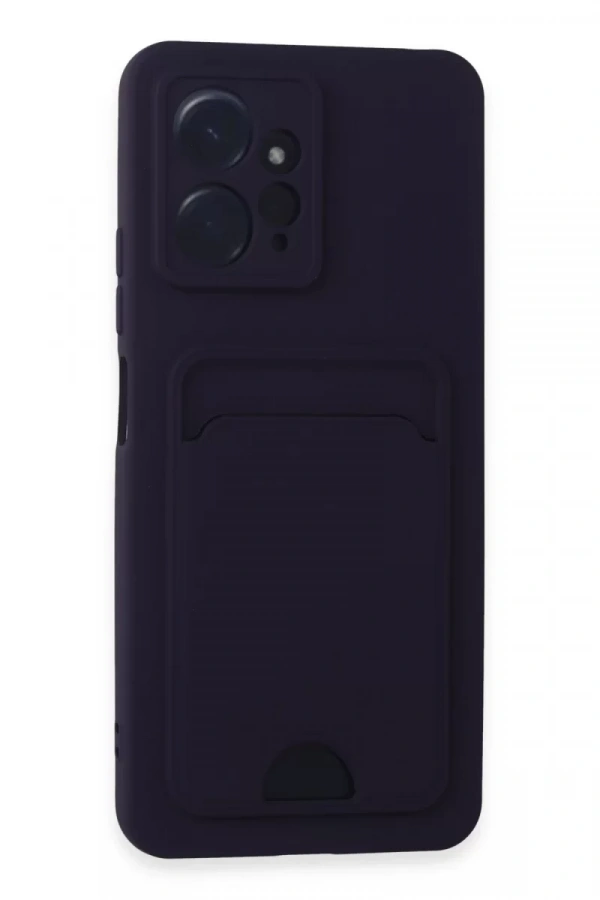 Xiaomi Redmi Note 12 4G Kılıf Kelvin Kartvizitli Silikon - Derin Mor