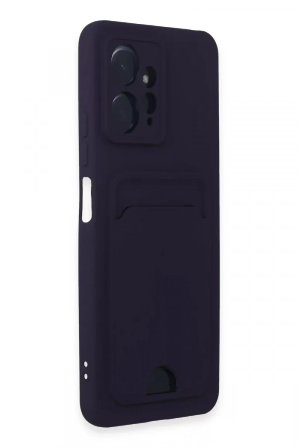 Xiaomi Redmi Note 12 4G Kılıf Kelvin Kartvizitli Silikon - Derin Mor