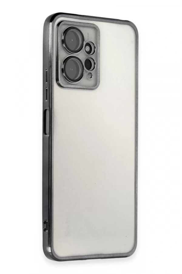Xiaomi Redmi Note 12 4G Kılıf Lensli Silikon - Siyah