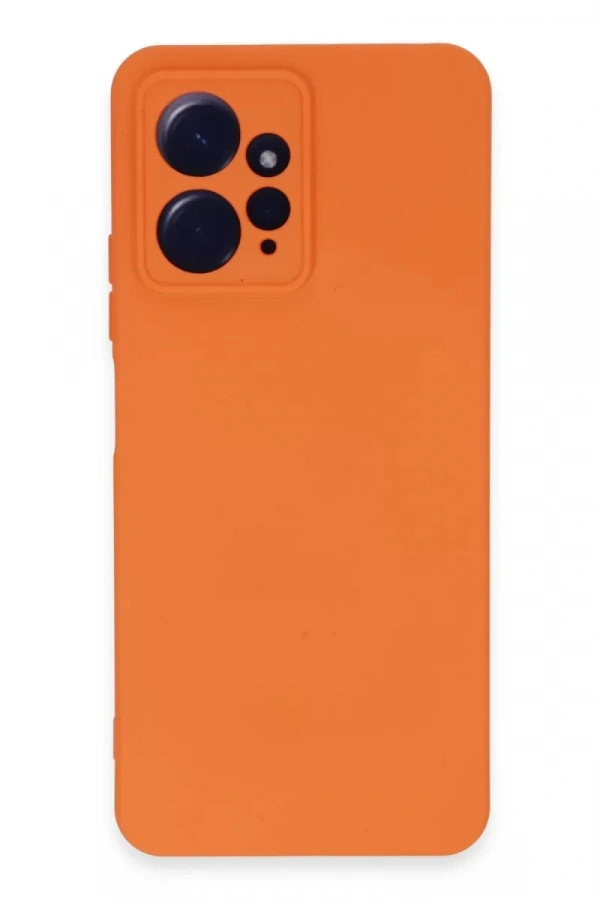 Xiaomi Redmi Note 12 4G Kılıf Nano içi Kadife Silikon - Turuncu
