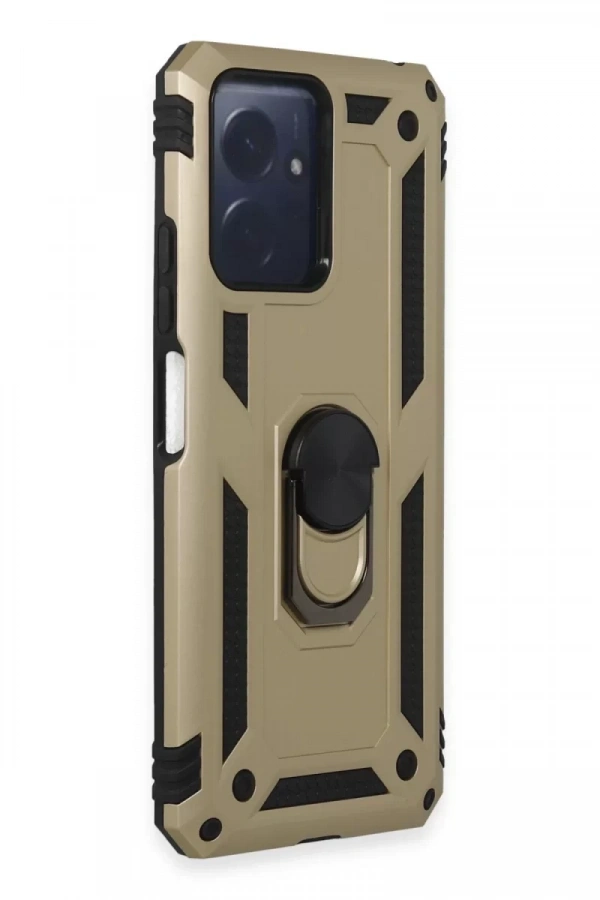 Xiaomi Redmi Note 12 4G Kılıf Sofya Yüzüklü Silikon Kapak - Gold