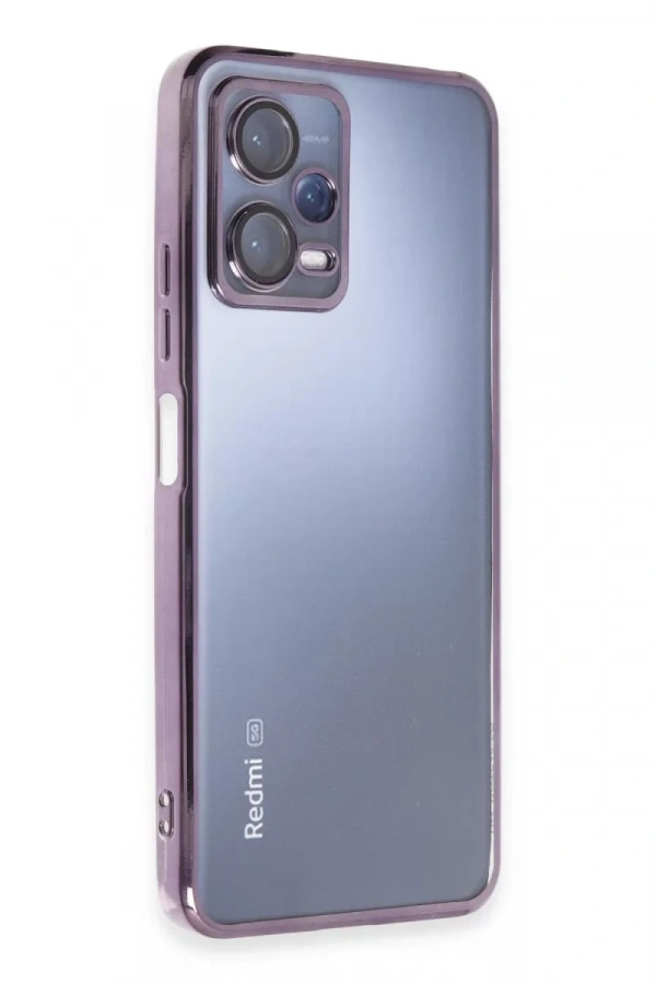 Xiaomi Redmi Note 12 5G Kılıf Lensli Silikon - Mor
