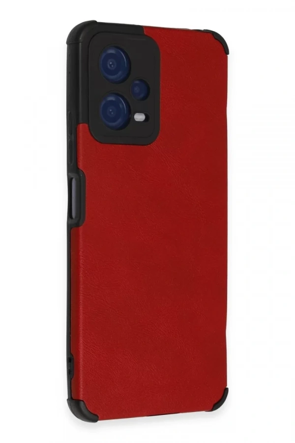 Xiaomi Redmi Note 12 5G Kılıf Loop Deri Silikon - Kırmızı