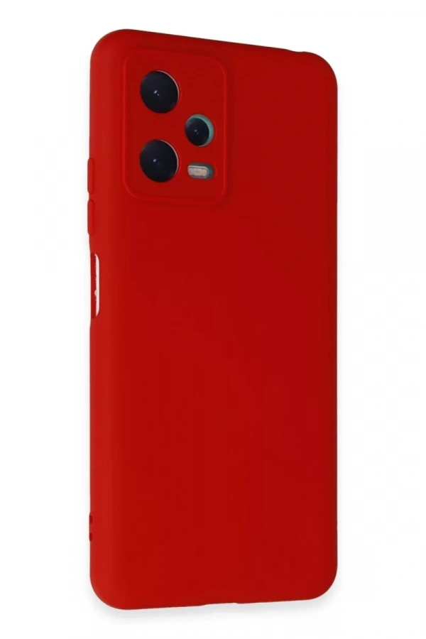 Xiaomi Redmi Note 12 5G Kılıf Nano içi Kadife Silikon - Kırmızı