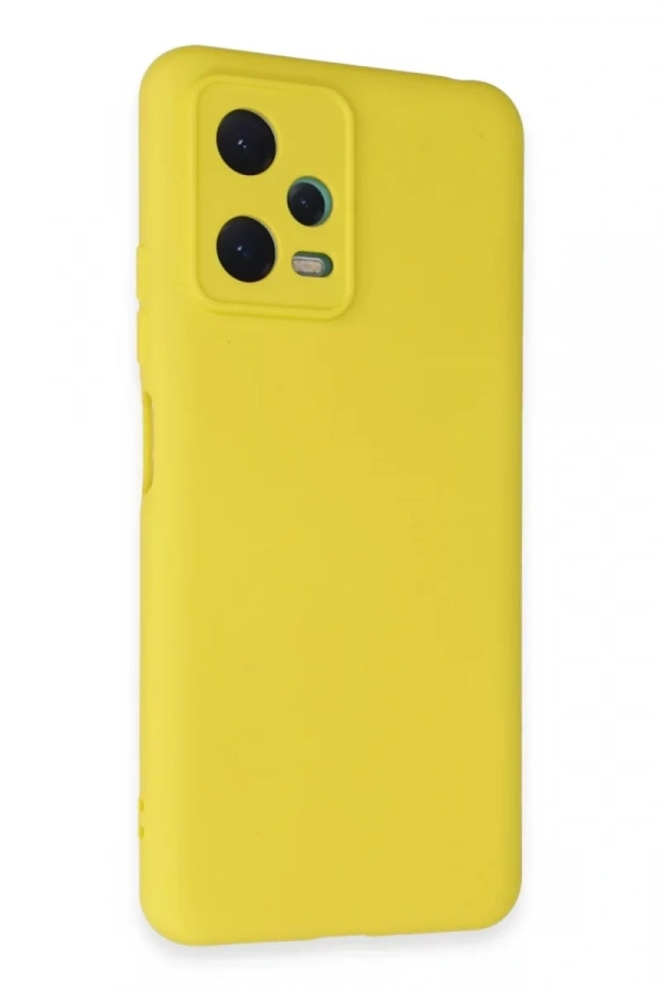 Xiaomi Redmi Note 12 5G Kılıf Nano içi Kadife Silikon - Sarı