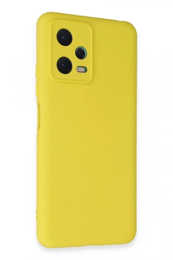 Xiaomi Redmi Note 12 5G Kılıf Nano içi Kadife Silikon - Sarı