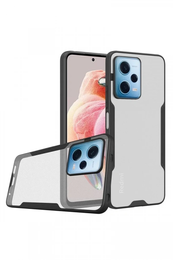 Xiaomi Redmi Note 12 5G Kılıf Platin Silikon - Siyah