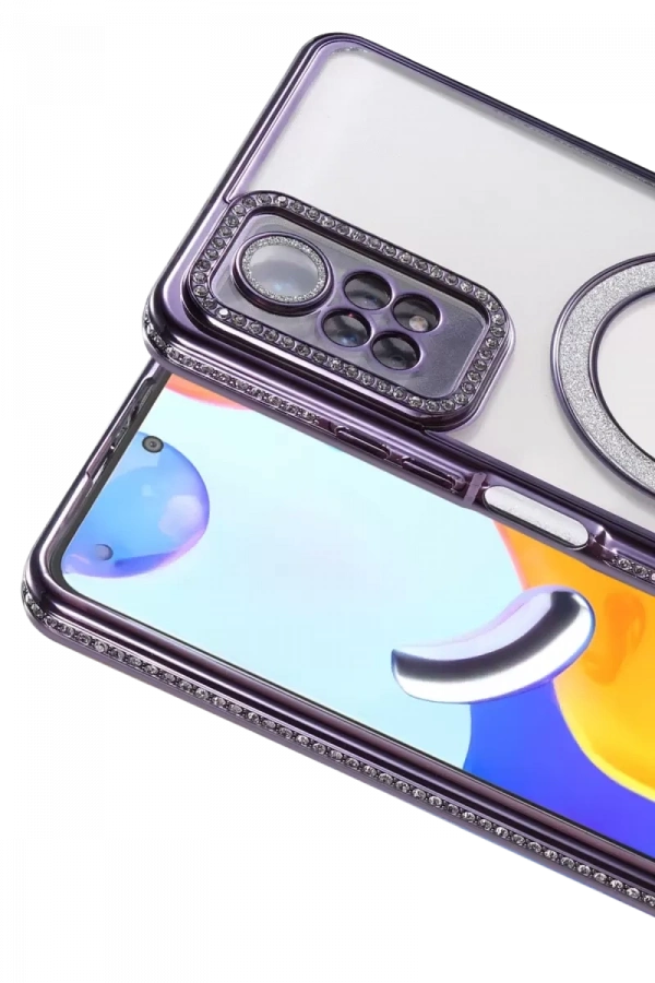 Xiaomi Redmi Note 12 Pro 4G Joke Simli Magneticsafe Kılıf - Derin Mor
