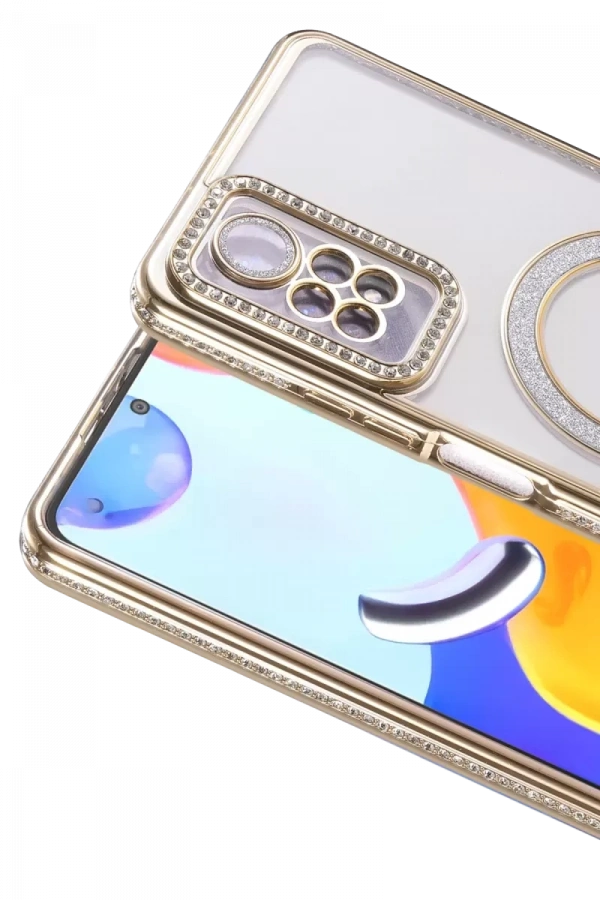 Xiaomi Redmi Note 12 Pro 4G Joke Simli Magneticsafe Kılıf - Gold