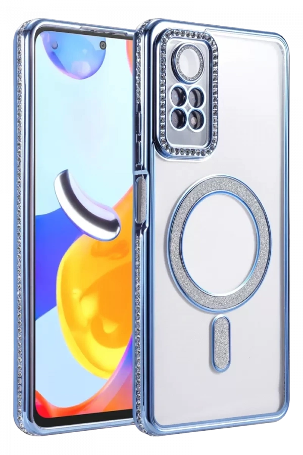 Xiaomi Redmi Note 12 Pro 4G Joke Simli Magneticsafe Kılıf - Mavi