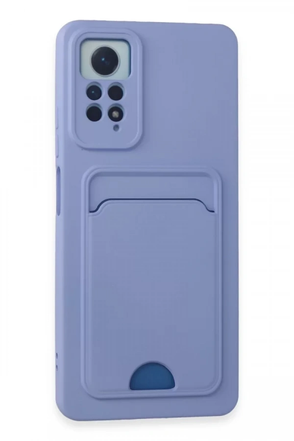 Xiaomi Redmi Note 12 Pro 4G Kılıf Kelvin Kartvizitli Silikon - Lila