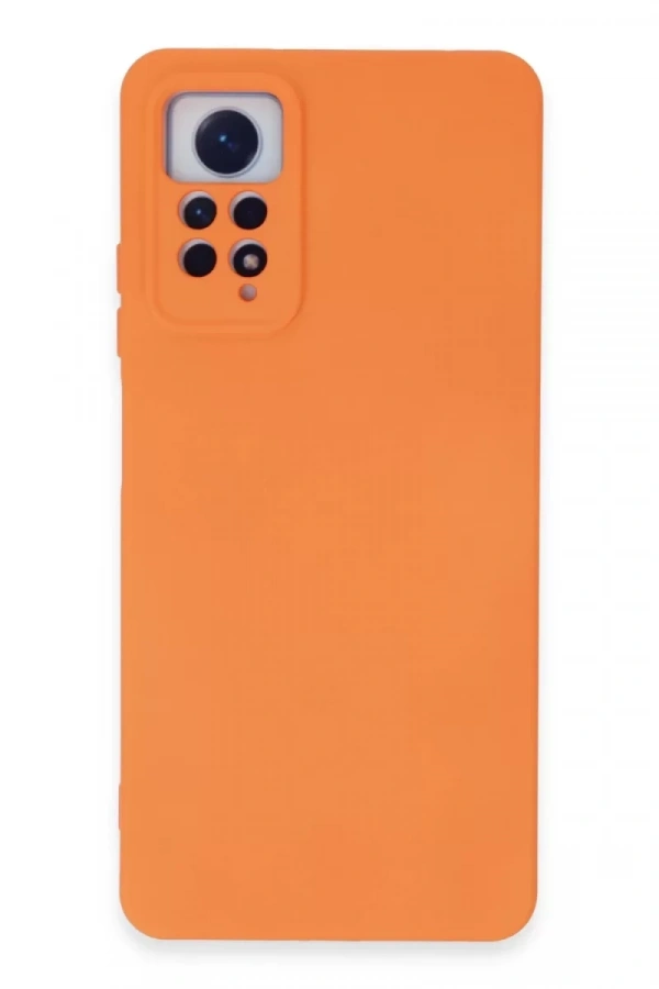 Xiaomi Redmi Note 12 Pro 4G Kılıf Nano içi Kadife Silikon - Turuncu