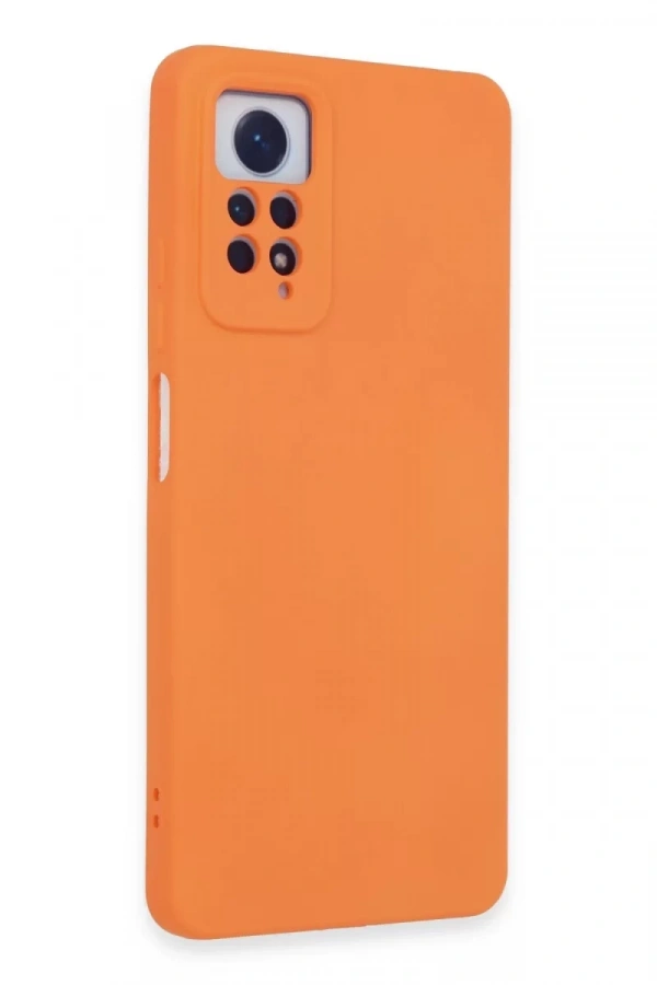 Xiaomi Redmi Note 12 Pro 4G Kılıf Nano içi Kadife Silikon - Turuncu