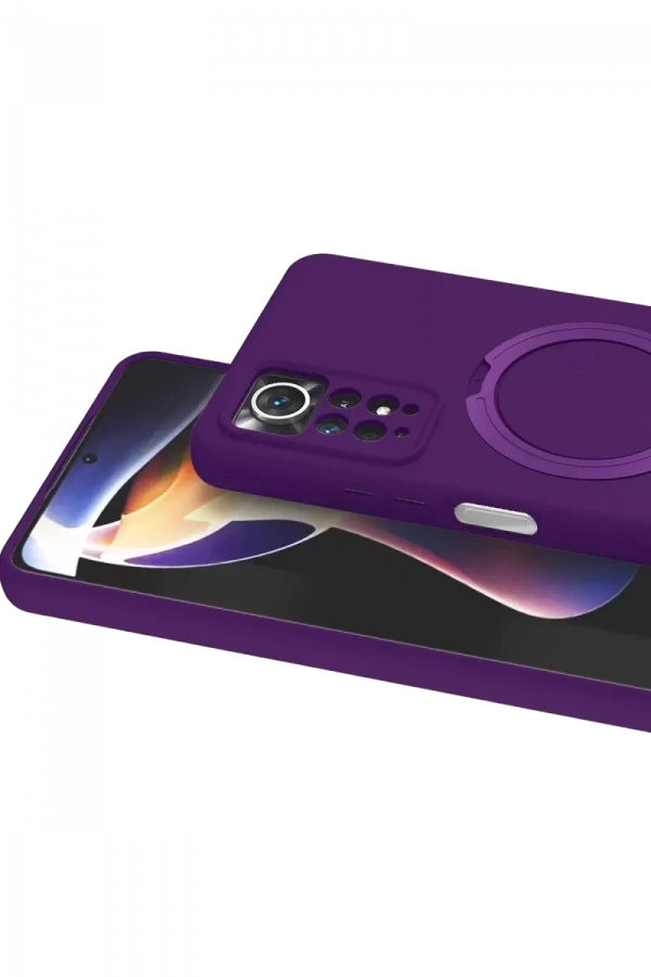 Xiaomi Redmi Note 12 Pro 4G Regal Magsafe Standlı Kapak - Derin Mor