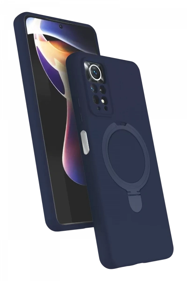 Xiaomi Redmi Note 12 Pro 4G Regal Magsafe Standlı Kapak - Lacivert