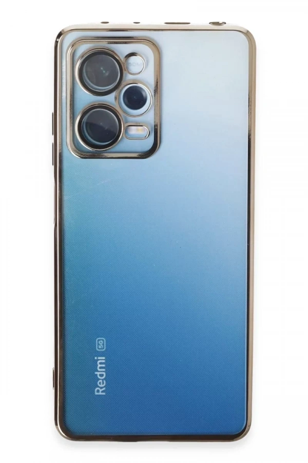 Xiaomi Redmi Note 12 Pro 5G Kılıf Lensli Silikon - Gold