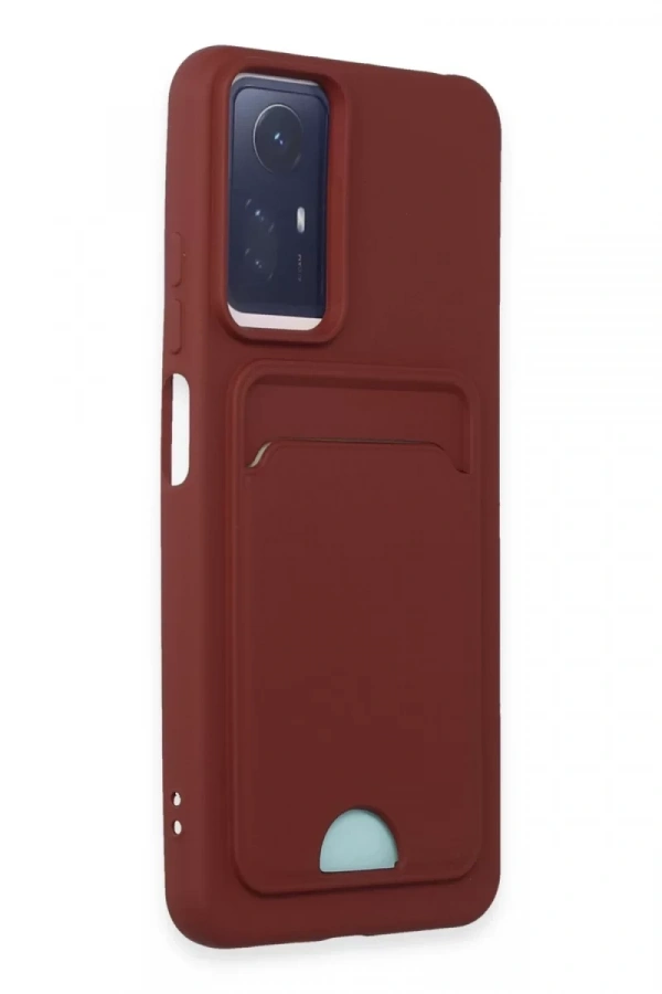 Xiaomi Redmi Note 12S Kılıf Kelvin Kartvizitli Silikon - Bordo