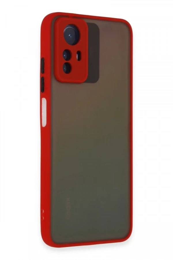 Xiaomi Redmi Note 12S Kılıf Montreal Silikon Kapak - Kırmızı