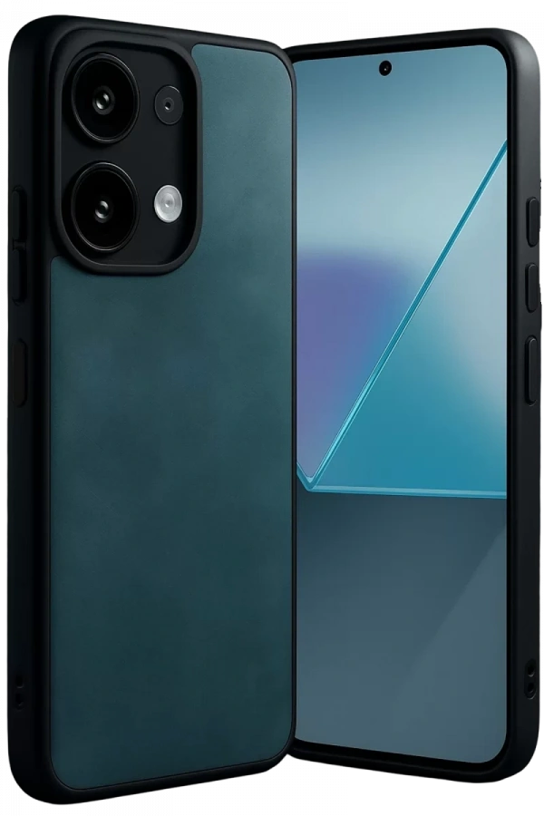 Xiaomi Redmi Note 13 4G Kılıf Aras Deri Kapak - Koyu Yeşil