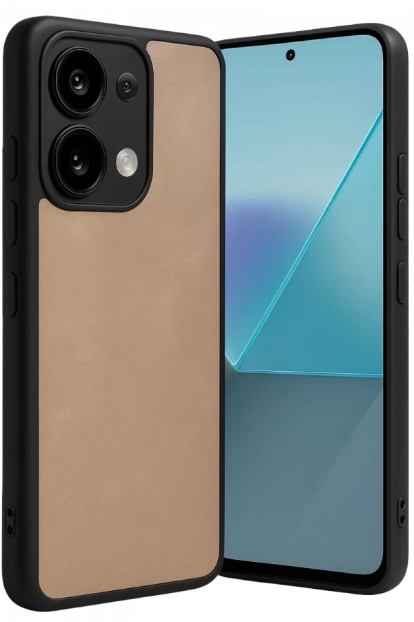 Xiaomi Redmi Note 13 4G Kılıf Aras Deri Kapak - Pudra