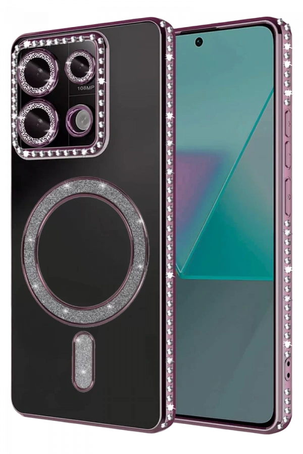 Xiaomi Redmi Note 13 Pro 4G Joke Simli Magneticsafe Kılıf - Pembe