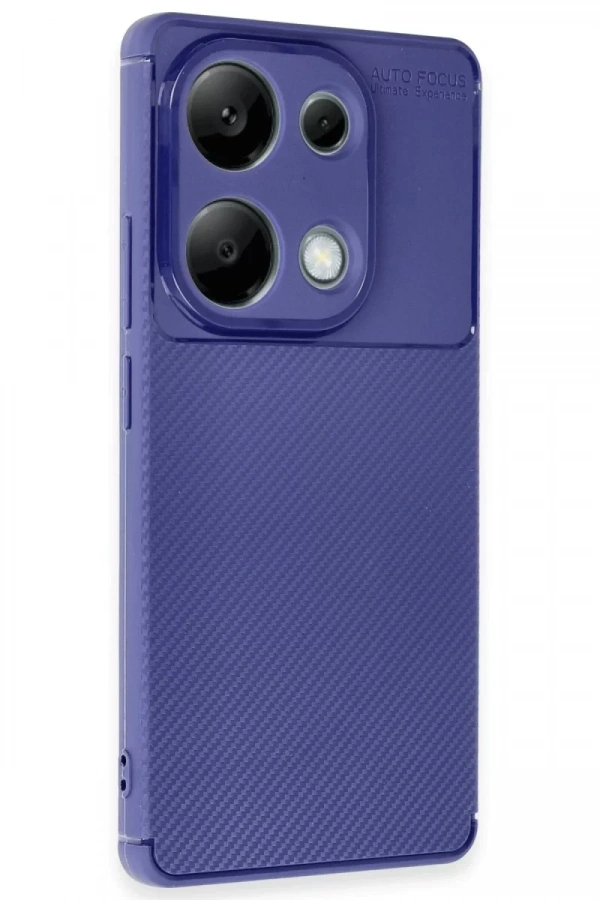 Xiaomi Redmi Note 13 Pro 4G Kılıf Auto Focus Karbon Kapak - Lacivert