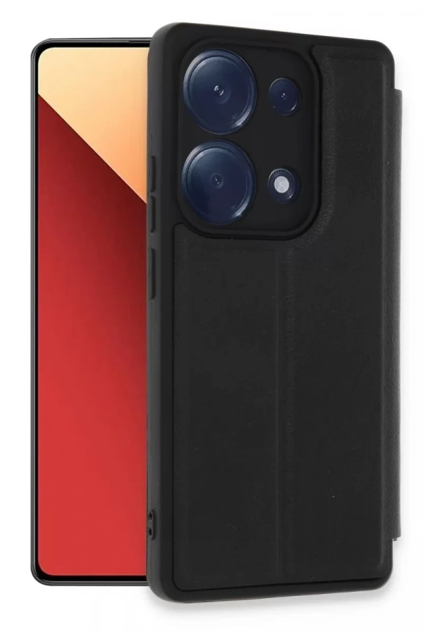 Xiaomi Redmi Note 13 Pro 4G Kılıf Flip Cover - Siyah