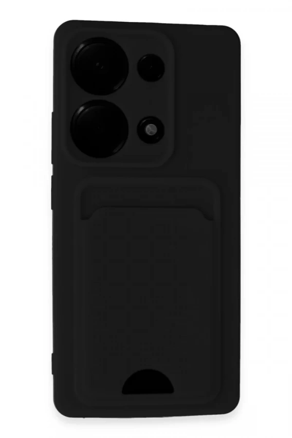 Xiaomi Redmi Note 13 Pro 4G Kılıf Kelvin Kartvizitli Silikon - Siyah
