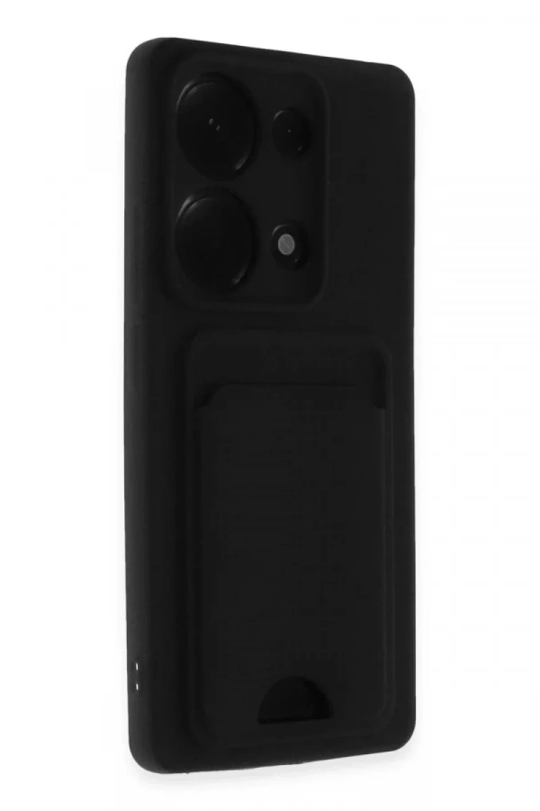 Xiaomi Redmi Note 13 Pro 4G Kılıf Kelvin Kartvizitli Silikon - Siyah