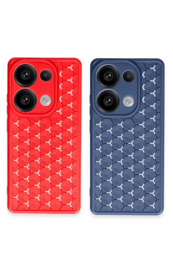 Xiaomi Redmi Note 13 Pro 4G Kılıf Petek Silikon Kapak - Siyah