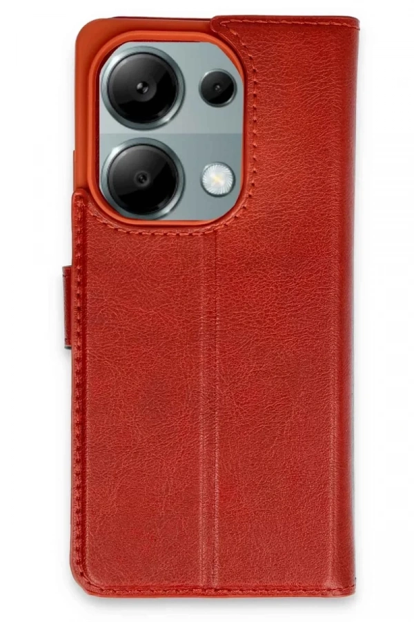 Xiaomi Redmi Note 13 Pro 4G Kılıf Trend S Plus Kapaklı Kılıf - Kırmızı