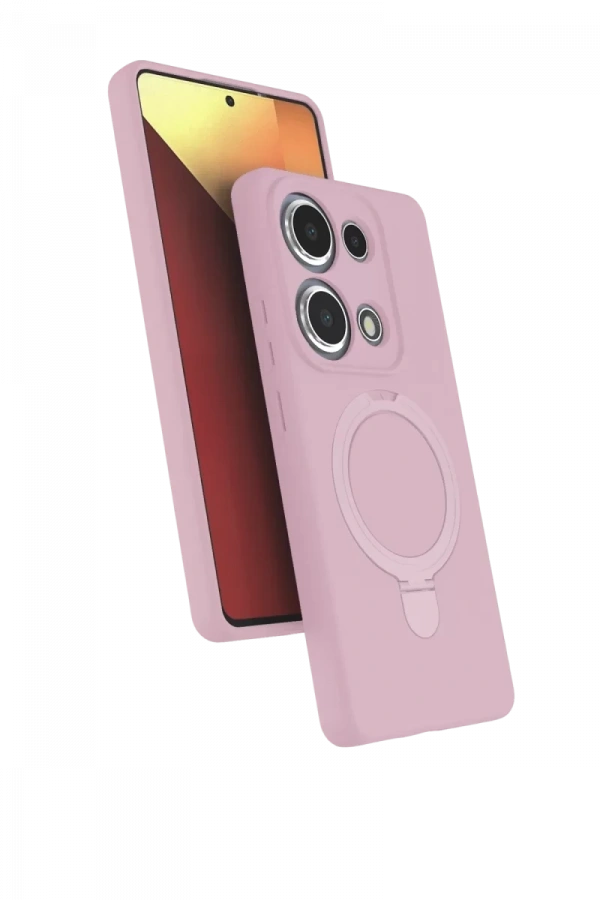 Xiaomi Redmi Note 13 Pro 4G Regal Magsafe Standlı Kapak - Açık Pembe