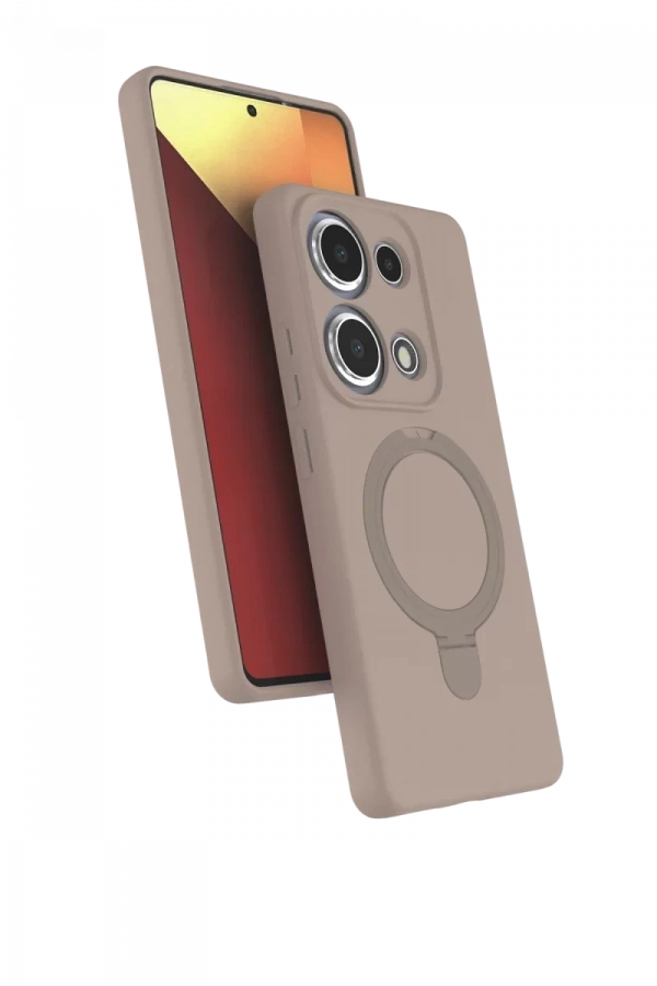 Xiaomi Redmi Note 13 Pro 4G Regal Magsafe Standlı Kapak - Çöl Titanyum