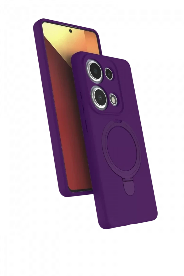 Xiaomi Redmi Note 13 Pro 4G Regal Magsafe Standlı Kapak - Derin Mor