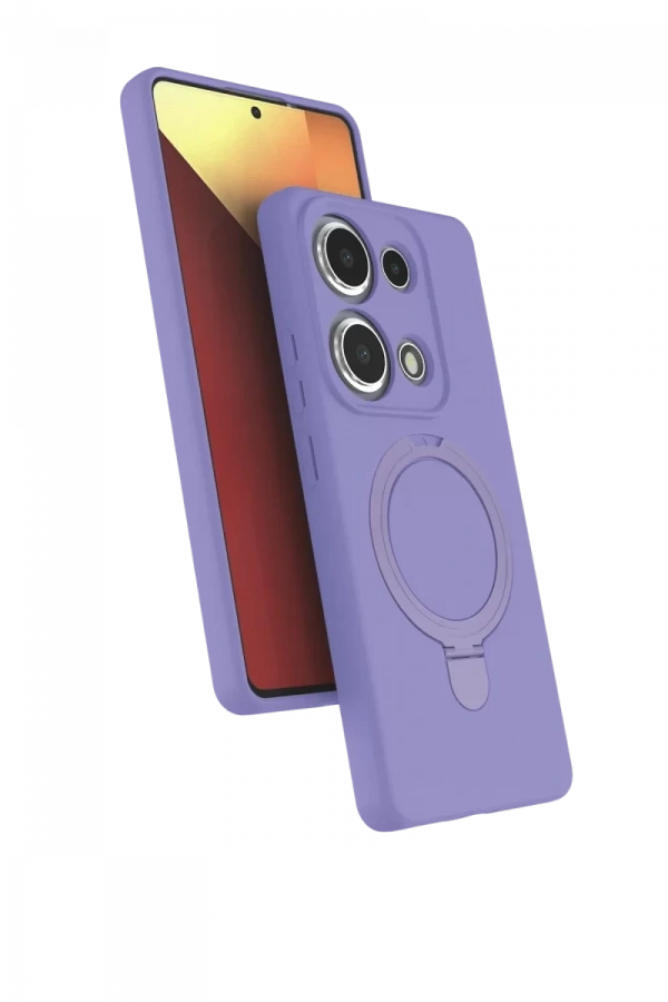 Xiaomi Redmi Note 13 Pro 4G Regal Magsafe Standlı Kapak - Lila