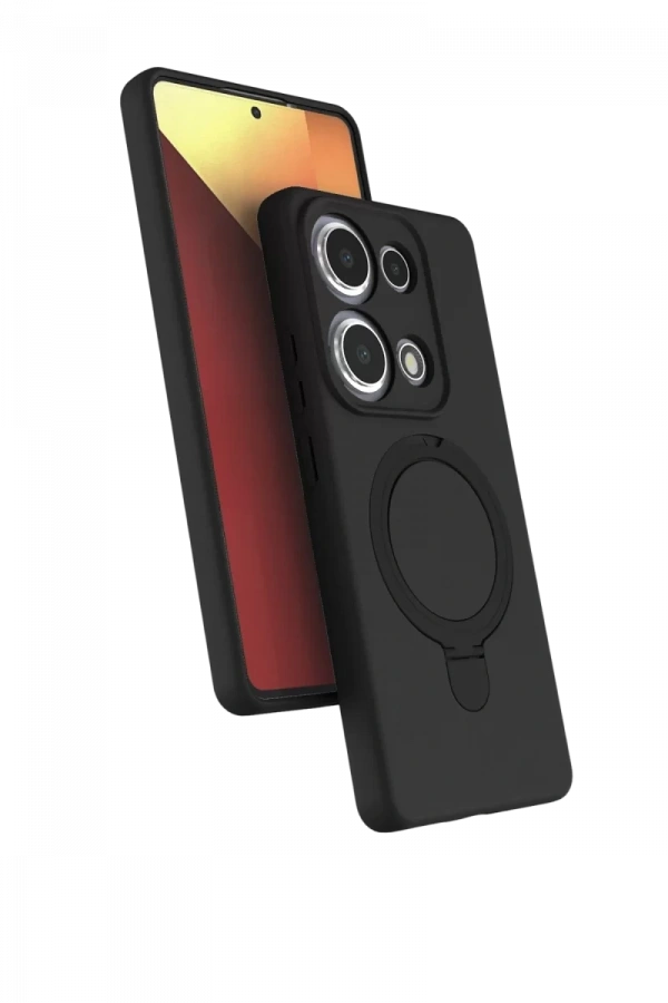Xiaomi Redmi Note 13 Pro 4G Regal Magsafe Standlı Kapak - Siyah
