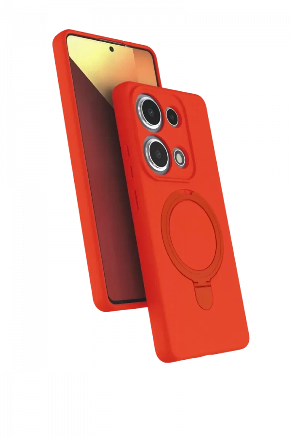 Xiaomi Redmi Note 13 Pro 4G Regal Magsafe Standlı Kapak - Turuncu