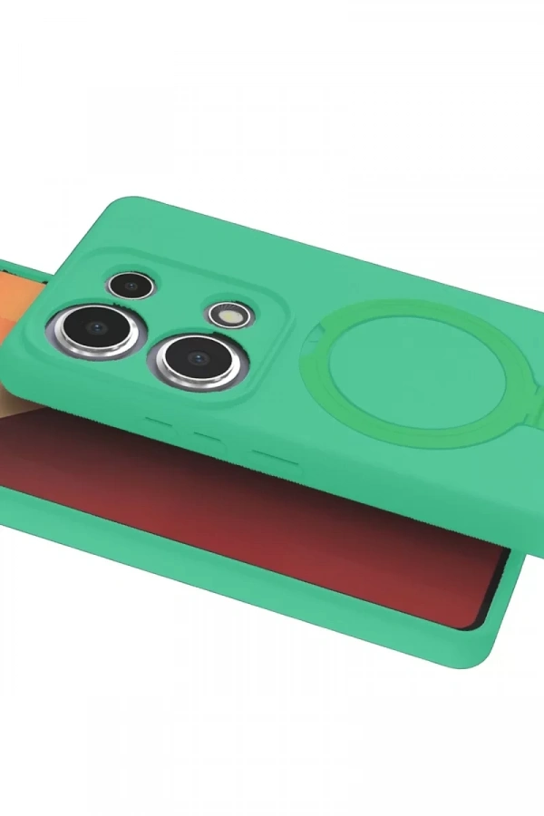 Xiaomi Redmi Note 13 Pro 4G Regal Magsafe Standlı Kapak - Yeşil